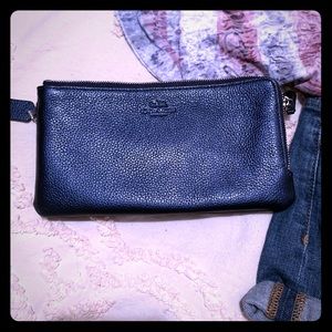 Navy Blue Coach Wristlet